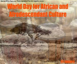 yapboz Afrika ve Afrotos Kültür Için Dünya Günü